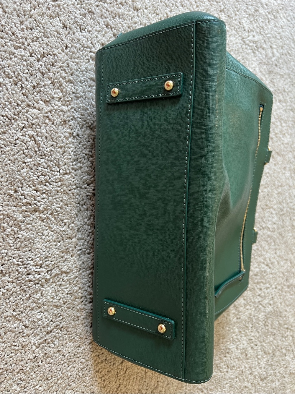 Dooney & Bourke Forest Green Leather Tote with Matching Wallet - Picture 5 of 8